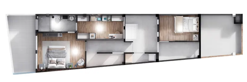 Plano: planta arquitectónica amoblada. Casa en sibaté en Sibaté, Decord Design