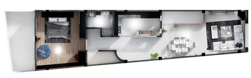 Plano: planta arquitectónica amoblada. Casa en sibaté en Sibaté, Decord Design