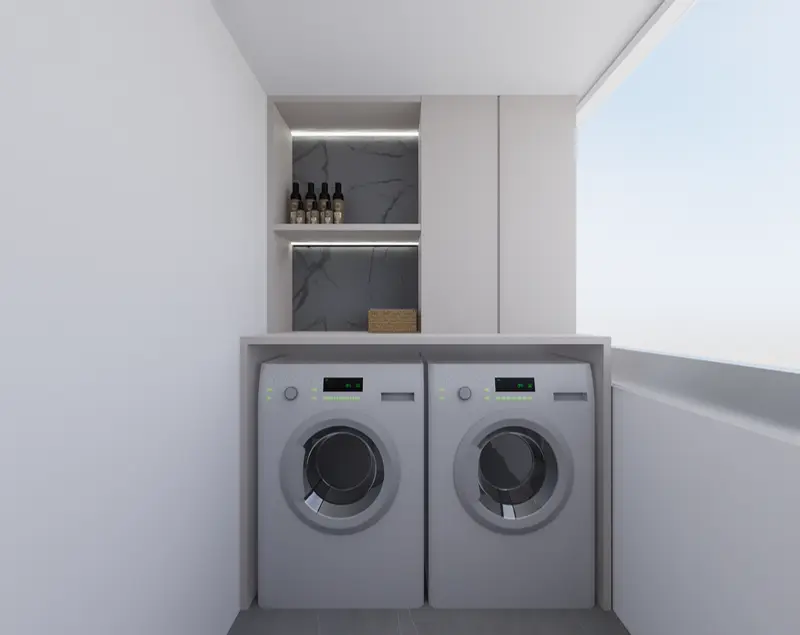 Render: zona de ropas. Apartamento en chapinero en Bogotá, Decord Design