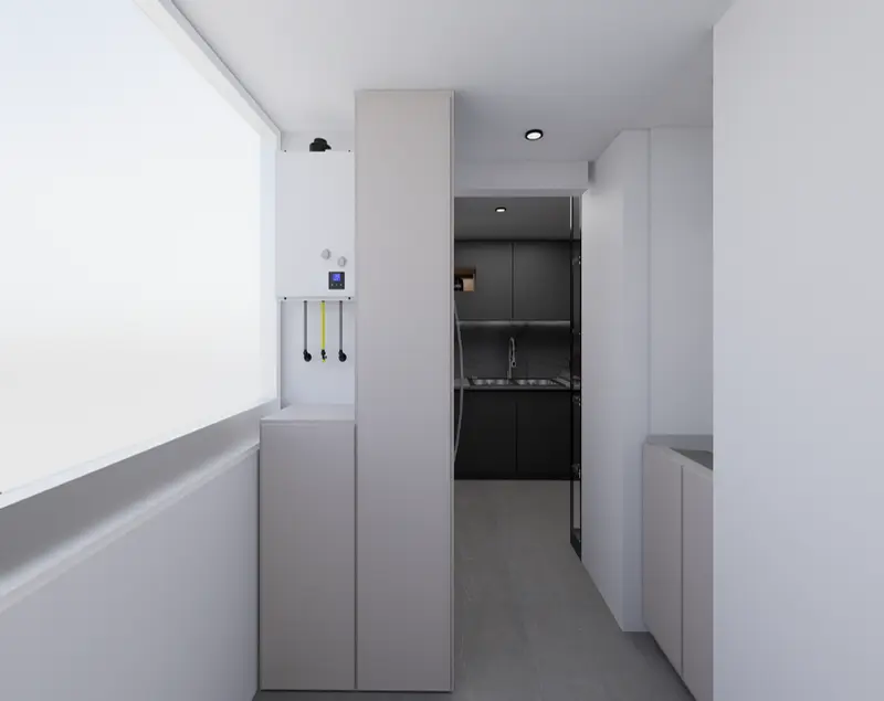 Render: zona de ropas. Apartamento en chapinero en Bogotá, Decord Design