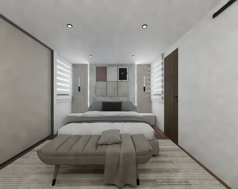 Render: habitación. Apartamento en chapinero en Bogotá, Decord Design