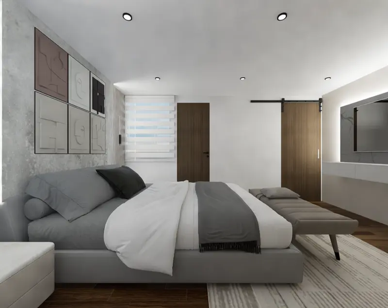Render: habitación. Apartamento en chapinero en Bogotá, Decord Design