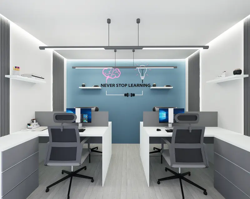 Render: oficinas. Sede educativa de aviación en Bogotá, Decord Design