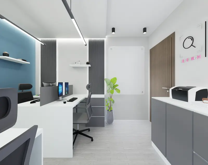 Render: oficinas. Sede educativa de aviación en Bogotá, Decord Design