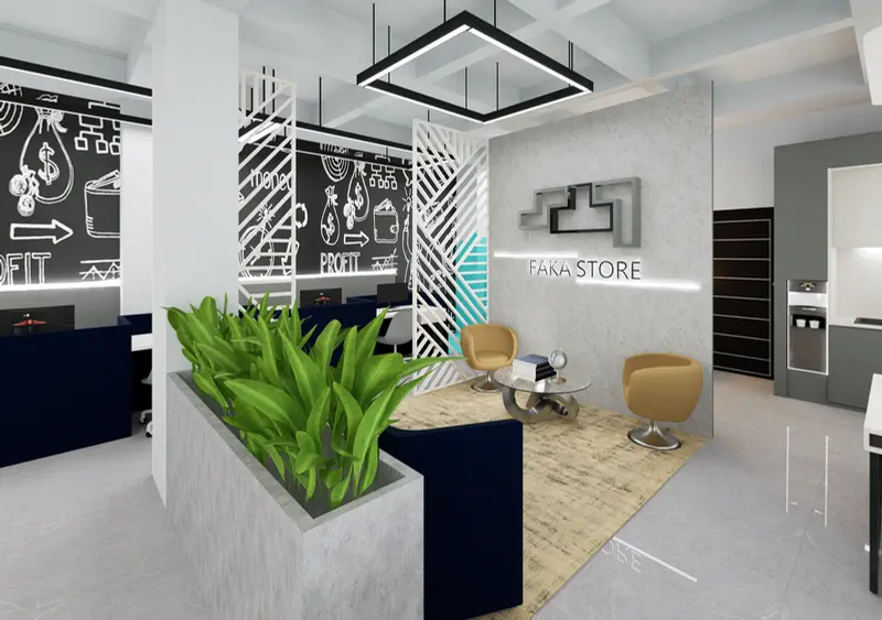 Render: oficinas y sala de reuniones. Oficinas creativas en Bogotá, Decord Design