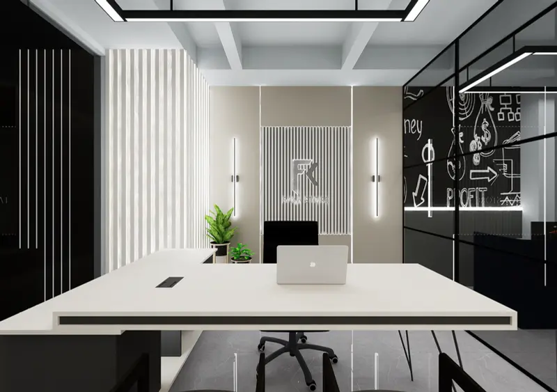 Render: oficinas y sala de reuniones. Oficinas creativas en Bogotá, Decord Design