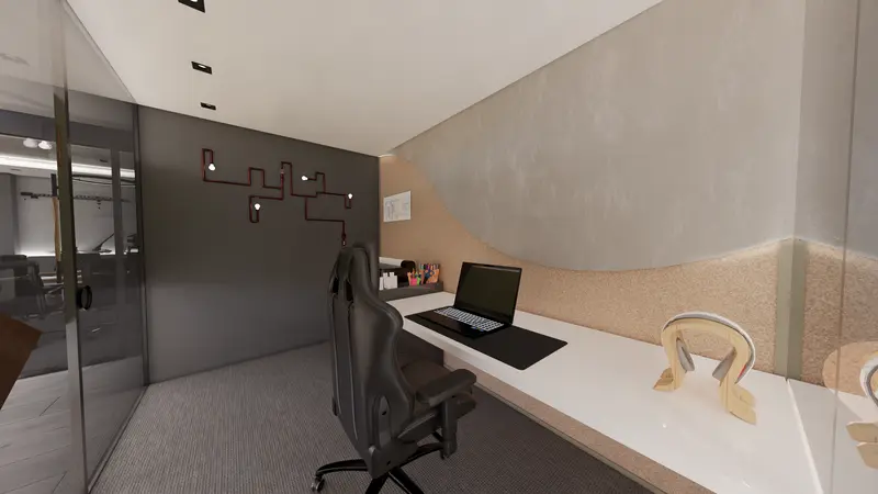 Render: oficinas privadas. Oficinas corporativas en Barranquilla, Decord Design