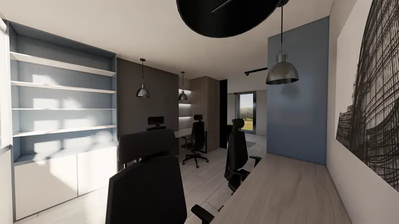 Render: oficinas privadas. Oficinas corporativas en Barranquilla, Decord Design