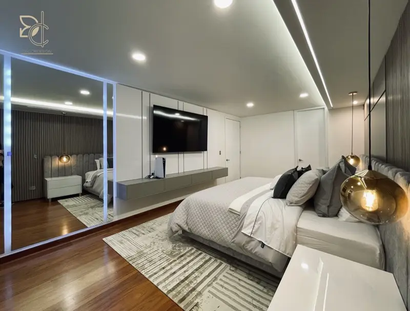 Fotografía de obra terminada: habitación principal. Habitación principal en Bogotá, Decord Design