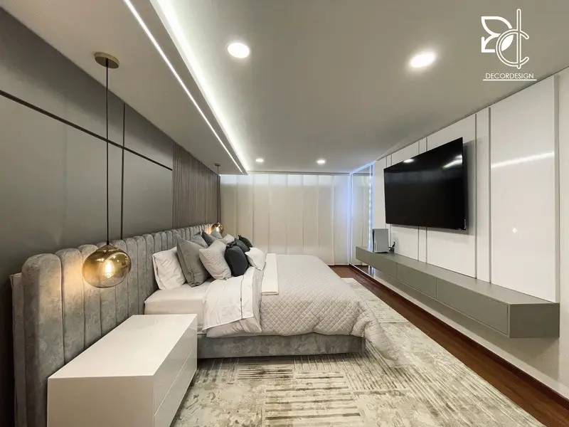 Fotografía de obra terminada: habitación principal. Habitación principal en Bogotá, Decord Design
