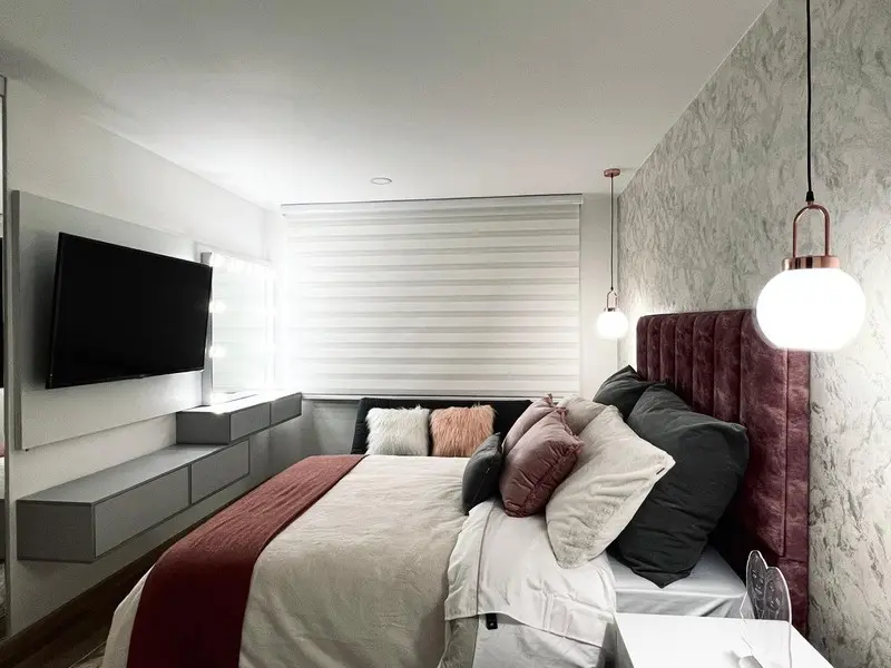 Fotografía de obra terminada: habitación principal. Apartamento en bogotá en Bogotá, Decord Design